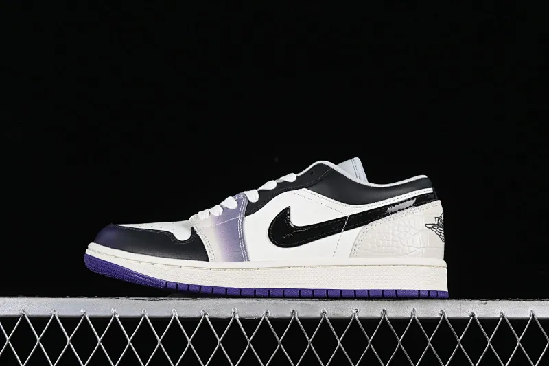 All categories Air Jordan Jordan series basketball shoes Air Jordan 1 Low G version pure original Air Jordan 1 Low "Purple" AJ1 Joe 1 white black purple low-top cultural casual sneakers HF5759-101